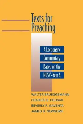Texte für die Predigt - Jahr A - Texts for Preaching - Year A