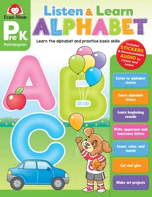 Zuhören und Lernen: Alphabet, Klasse Prek Workbook - Listen and Learn: Alphabet, Grade Prek Workbook