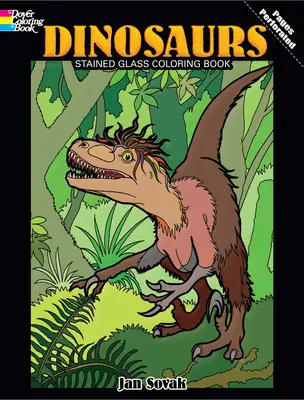 Dinosaurier Buntglasmalbuch - Dinosaurs Stained Glass Coloring Book