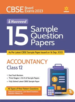 CBSE Board Exam 2023 I Succeed 15 Sample Question Papers Buchhaltung Klasse 12 - CBSE Board Exam 2023 I Succeed 15 Sample Question Papers Accountancy Class 12