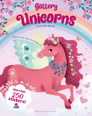 Glitzernde Einhörner als Stickerbuch - Glittery Unicorns Sticker Book