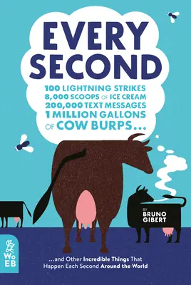 Jede Sekunde: 100 Blitze, 8.000 Kugeln Eiscreme, 200.000 Textnachrichten, 1 Million Gallonen Kuhrülpsen ... und andere - Every Second: 100 Lightning Strikes, 8,000 Scoops of Ice Cream, 200,000 Text Messages, 1 Million Gallons of Cow Burps ... and Other