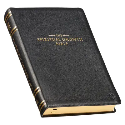 Die Bibel für geistliches Wachstum, Studienbibel, NLT - Neue Lebendige Übersetzung Heilige Bibel, Premium Vollnarbenleder, Schwarz - The Spiritual Growth Bible, Study Bible, NLT - New Living Translation Holy Bible, Premium Full Grain Leather, Black
