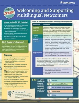 Tesol Zip Guide: Mehrsprachige Neuankömmlinge willkommen heißen und unterstützen (10er-Pack) - Tesol Zip Guide: Welcoming and Supporting Multilingual Newcomers (Pack of 10)