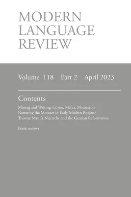 Rückblick auf die moderne Sprache (118: 2) April 2023 - Modern Language Review (118: 2) April 2023