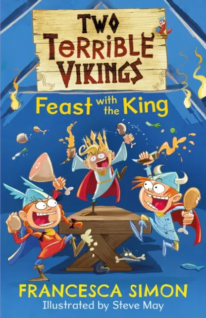 Zwei schreckliche Wikinger feiern ein Festmahl mit dem König - Two Terrible Vikings Feast with the King