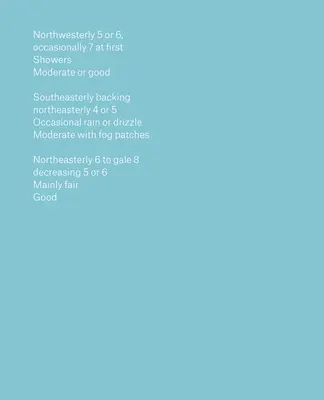 Die Schiffsvorhersage - The Shipping Forecast