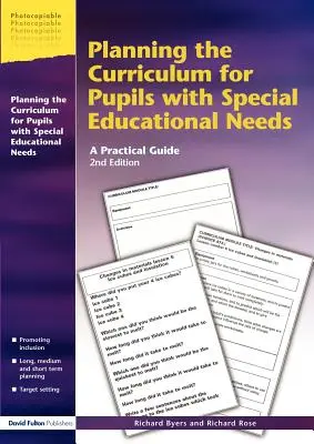 Planung des Lehrplans für Schüler mit sonderpädagogischem Förderbedarf: Ein praktischer Leitfaden - Planning the Curriculum for Pupils with Special Educational Needs: A Practical Guide