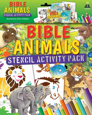 Bibeltiere - Schablonenset [mit Karten und Stiften] - Bible Animals Stencil Activity Pack [With Cards and Pens/Pencils]