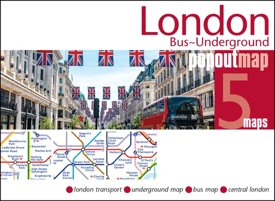 London Bus & U-Bahn Popout-Karte - London Bus & Underground Tube Popout Map