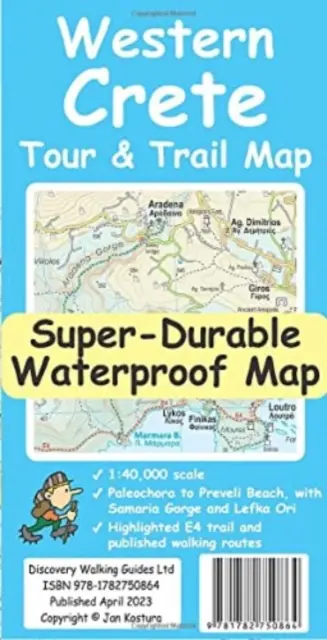 Westkreta Tour & Trail Super-Durable Karte - Western Crete Tour & Trail Super-Durable Map