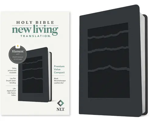 NLT Premium Value Compact Bibel, Filament-fähige Ausgabe (Lederähnlich, Black Mountainscape) - NLT Premium Value Compact Bible, Filament-Enabled Edition (Leatherlike, Black Mountainscape)