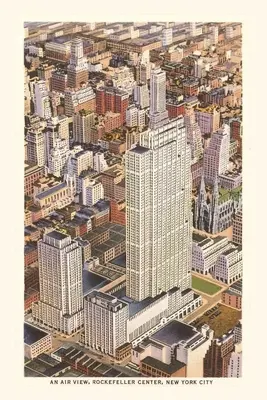 Vintage Journal Luftaufnahme des Rockefeller Center, New York City - Vintage Journal Aerial View of Rockefeller Center, New York City