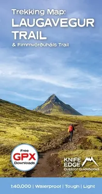 Islands Laugavegur Trail & Fimmvruhls Trail Trekking Karte: Mit kostenlosem Gpx-Download - Iceland's Laugavegur Trail & Fimmvruhls Trail Trekking Map: With Free Gpx Download