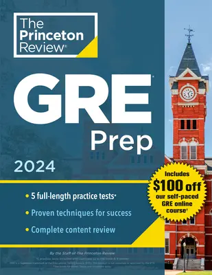 Princeton Review GRE Prep, 2024: 5 Übungstests + Wiederholung & Techniken + Online-Funktionen - Princeton Review GRE Prep, 2024: 5 Practice Tests + Review & Techniques + Online Features