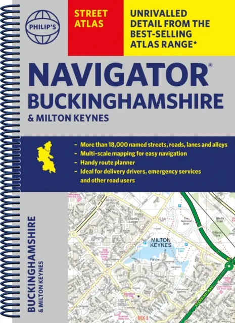 Philip's Navigator Straßenatlas Buckinghamshire und Milton Keynes - Philip's Navigator Street Atlas Buckinghamshire and Milton Keynes