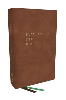 Nkjv, Evangelische Studienbibel, Lederweich, Braun, Rote Schrift, Komfortdruck: Christuszentriert. Glaube-bildend. Missionsorientiert. - Nkjv, Evangelical Study Bible, Leathersoft, Brown, Red Letter, Comfort Print: Christ-Centered. Faith-Building. Mission-Focused.