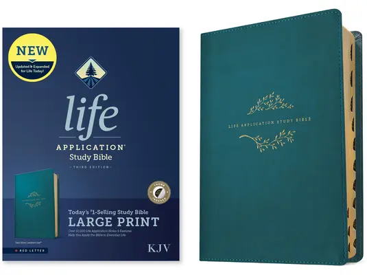 KJV Life Application Study Bible, dritte Auflage, Großdruck (lederähnlich, blaugrün, indiziert, rote Schrift) - KJV Life Application Study Bible, Third Edition, Large Print (Leatherlike, Teal Blue, Indexed, Red Letter)