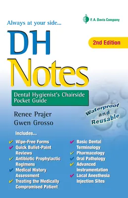 Dh Noten: Dentalhygienikerin's Chairside Pocket Guide - Dh Notes: Dental Hygienist's Chairside Pocket Guide