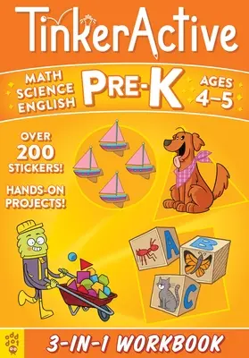 Tinkeractive Pre-K 3-In-1 Arbeitsbuch: Mathematik, Naturwissenschaften, Englisch und Kunst - Tinkeractive Pre-K 3-In-1 Workbook: Math, Science, English Language Arts