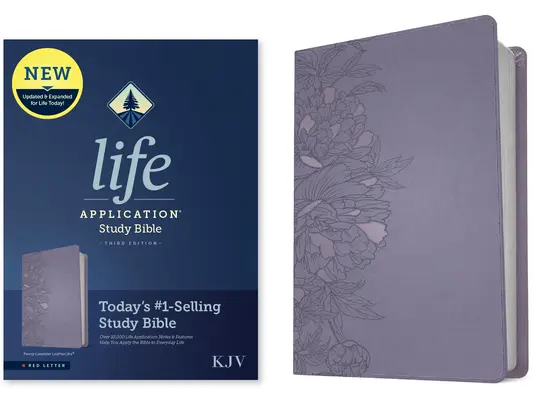 KJV Life Application Study Bible, dritte Auflage (lederähnlich, Pfingstrose Lavendel, rote Schrift) - KJV Life Application Study Bible, Third Edition (Leatherlike, Peony Lavender, Red Letter)