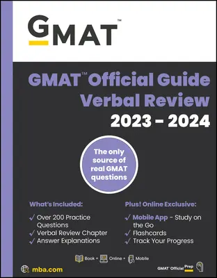 GMAT Official Guide Verbal Review 2023-2024, Focus Edition: Enthält Buch + Online-Fragenbank + Digitale Lernkarten + Mobile App - GMAT Official Guide Verbal Review 2023-2024, Focus Edition: Includes Book + Online Question Bank + Digital Flashcards + Mobile App