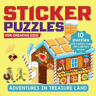 Sticker Puzzles; Abenteuer im Schatzland: Sticker nach Zahlen; 10 Puzzles mit einer lustigen Entdeckungsgeschichte; für Kinder im Alter von 4-8 Jahren; gut für feinmotorische Fertigkeiten - Sticker Puzzles; Adventures in Treasureland: Sticker by Number; 10 Puzzles with a Fun Exploration Story; For Kids Ages 4-8; Good for Fine Motor Skills