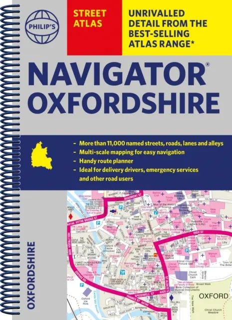 Philip's Navigator Straßenatlas Oxfordshire - Spiralausgabe - Philip's Navigator Street Atlas Oxfordshire - Spiral edition