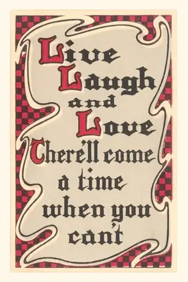 Weinlesebuch Leben, lachen und lieben - Vintage Journal Live, Laugh and Love