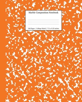 Marmor Notizbuch College Ruled: Kürbis Marmor Notizbücher, Schulbedarf, Notizbücher für die Schule - Marble Composition Notebook College Ruled: Pumpkin Marble Notebooks, School Supplies, Notebooks for School