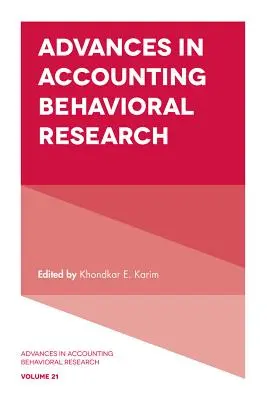 Fortschritte in der Verhaltensforschung im Rechnungswesen - Advances in Accounting Behavioral Research