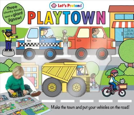 Puzzle-Spiel-Set: PLAYTOWN - Drei dicke Bücher und ein Riesenpuzzle! - Puzzle Play Set: PLAYTOWN - Three Chunky Books and a Giant Jigsaw Puzzle!