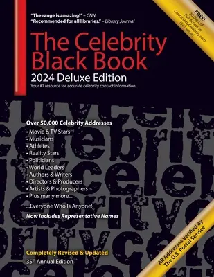 Das Schwarzbuch der Prominenten 2024 (Deluxe Edition): Mehr als 50.000 geprüfte Adressen von Prominenten für Autogramme, Spendenaktionen, Prominentenwerbung, Marketing - The Celebrity Black Book 2024 (Deluxe Edition): Over 50,000+ Verified Celebrity Addresses for Autographs, Fundraising, Celebrity Endorsements, Marketi