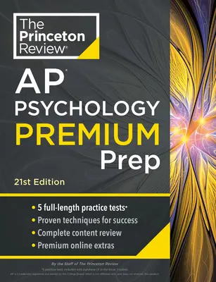 Princeton Review AP Psychology Premium Prep, 21. Ausgabe: 5 Übungstests + Vollständige Inhaltswiederholung + Strategien & Techniken - Princeton Review AP Psychology Premium Prep, 21st Edition: 5 Practice Tests + Complete Content Review + Strategies & Techniques