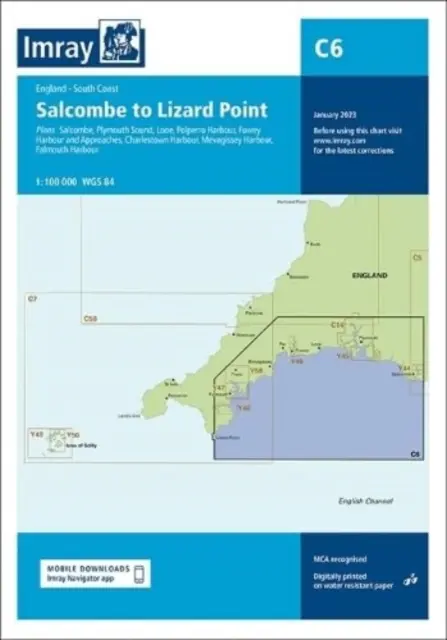 Imray Karte C6 - Salcombe bis Lizard Point - Imray Chart C6 - Salcombe to Lizard Point