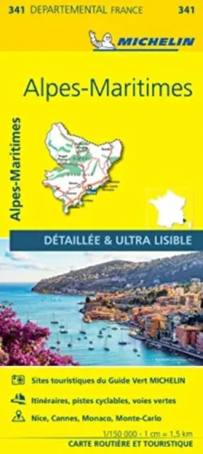 Alpes-Maritimes - Michelin Ortskarte 341 - Alpes-Maritimes - Michelin Local Map 341