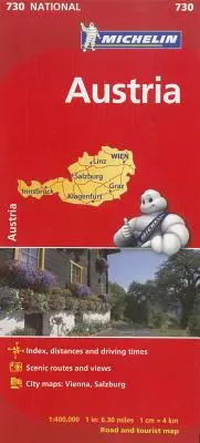 Michelin Österreich: Straßen- und Touristenkarte - Michelin Austria Road and Tourist Map