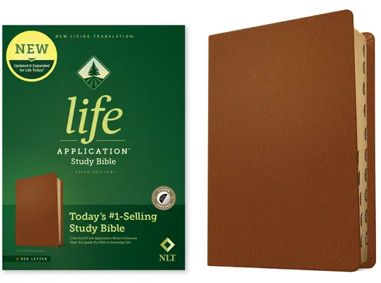 NLT Life Application Study Bible, Dritte Auflage (Echtes Leder, Braun, Indexiert, Rote Schrift) - NLT Life Application Study Bible, Third Edition (Genuine Leather, Brown, Indexed, Red Letter)