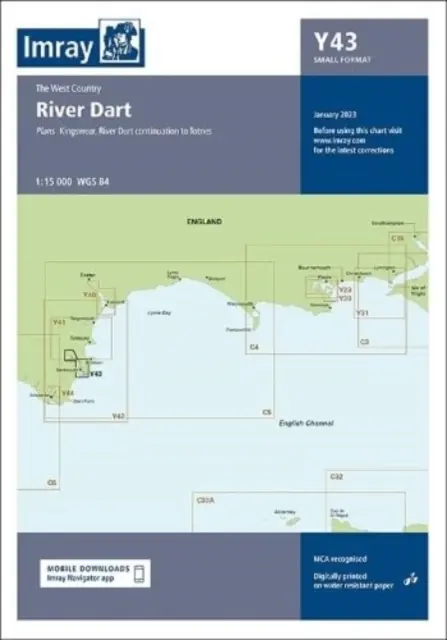 Imray Karte Y43 - Fluss Dart (Kleines Format) - Imray Chart Y43 - River Dart (Small Format)