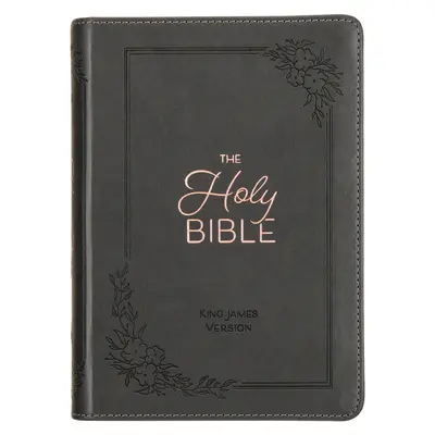 KJV Heilige Bibel, Compact Large Print Kunstleder Red Letter Edition - Ribbon Marker, King James Version, Grau - KJV Holy Bible, Compact Large Print Faux Leather Red Letter Edition - Ribbon Marker, King James Version, Gray