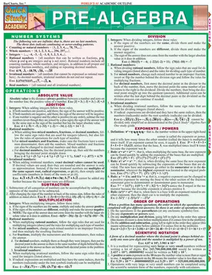 Voralgebra - Pre-Algebra