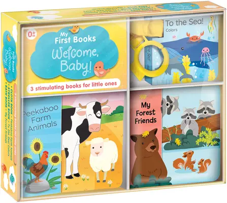 Meine ersten Bücher: Willkommen, Baby!: Drei anregende Bücher in einer Box: Badebuch, Wäschebuch, Kinderwagenbuch - My First Books: Welcome, Baby!: Three Stimulating Books in One Box: Bath Book, Cloth Book, Stroller Book