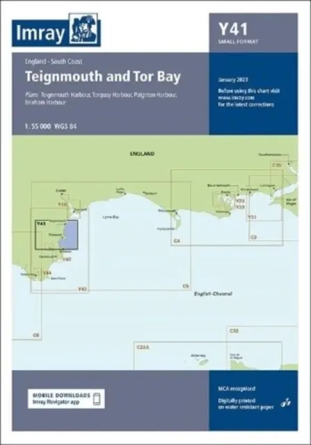 Imray Karte Y41 - Teignmouth und Tor Bay (Kleinformat) - Imray Chart Y41 - Teignmouth and Tor Bay (Small Format)