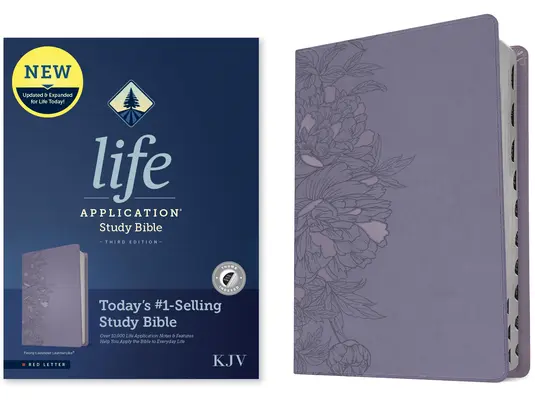 KJV Life Application Study Bible, dritte Auflage (lederähnlich, Pfingstrose Lavendel, indiziert, rote Schrift) - KJV Life Application Study Bible, Third Edition (Leatherlike, Peony Lavender, Indexed, Red Letter)