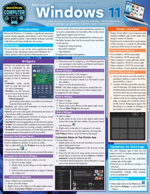Microsoft Windows 11: Laminierte Computer-Referenz zum Schnellstudium - Microsoft Windows 11: Quickstudy Laminated Computer Reference