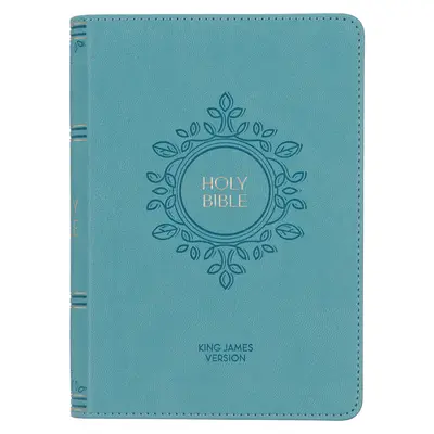 KJV Heilige Bibel, Kompakt Großdruck Kunstleder Red Letter Edition - Ribbon Marker, King James Version, Teal - KJV Holy Bible, Compact Large Print Faux Leather Red Letter Edition - Ribbon Marker, King James Version, Teal