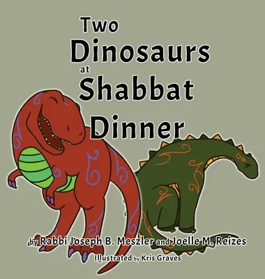 Zwei Dinosaurier beim Schabbatessen - Two Dinosaurs at Shabbat Dinner