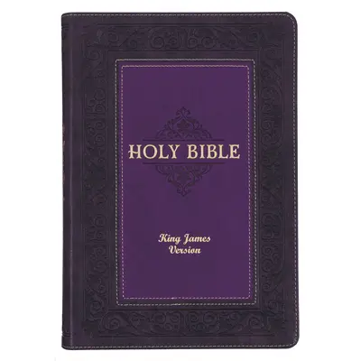 KJV Studienbibel, Großdruck King James Version Heilige Bibel, Daumen Tabs, Bänder, Kunstleder lila zweifarbig geprägt - KJV Study Bible, Large Print King James Version Holy Bible, Thumb Tabs, Ribbons, Faux Leather Purple Two-Tone Debossed