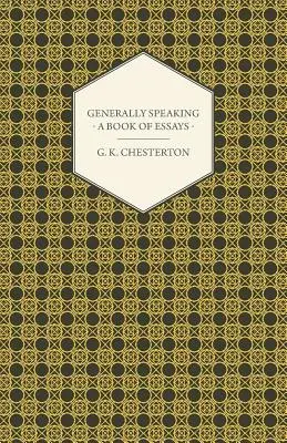Allgemein gesprochen - Ein Buch mit Essays - Generally Speaking - A Book of Essays