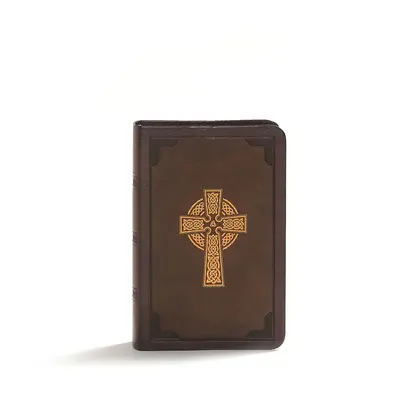 KJV Kompakte Großdruck-Referenzbibel, Keltisches Kreuz, brauner Lederüberzug - KJV Large Print Compact Reference Bible, Celtic Cross Brown Leathertouch